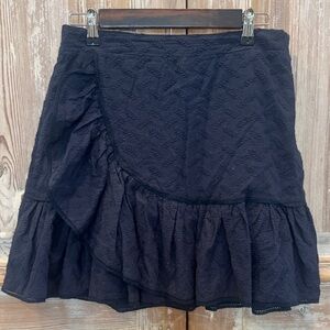 Chic Navy Asymmetrical Skirt